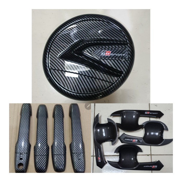 Paket handle keyless+outer+tank cover carbon Agya GR sport 2023. Aksesoris mobil