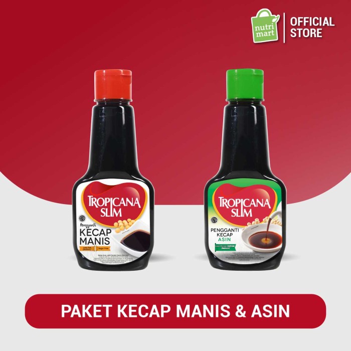 

NF-50 Tropicana Slim Kecap Manis 200ml + Kecap Asin 200ml