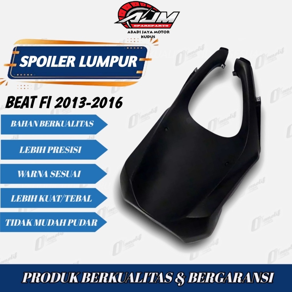 BODY BODI KASAR - Dek Paruh Panel Lumpur Honda Beat fi  Spoiler Depan Beat fi 2012 2013 2014 2015 2016 K25