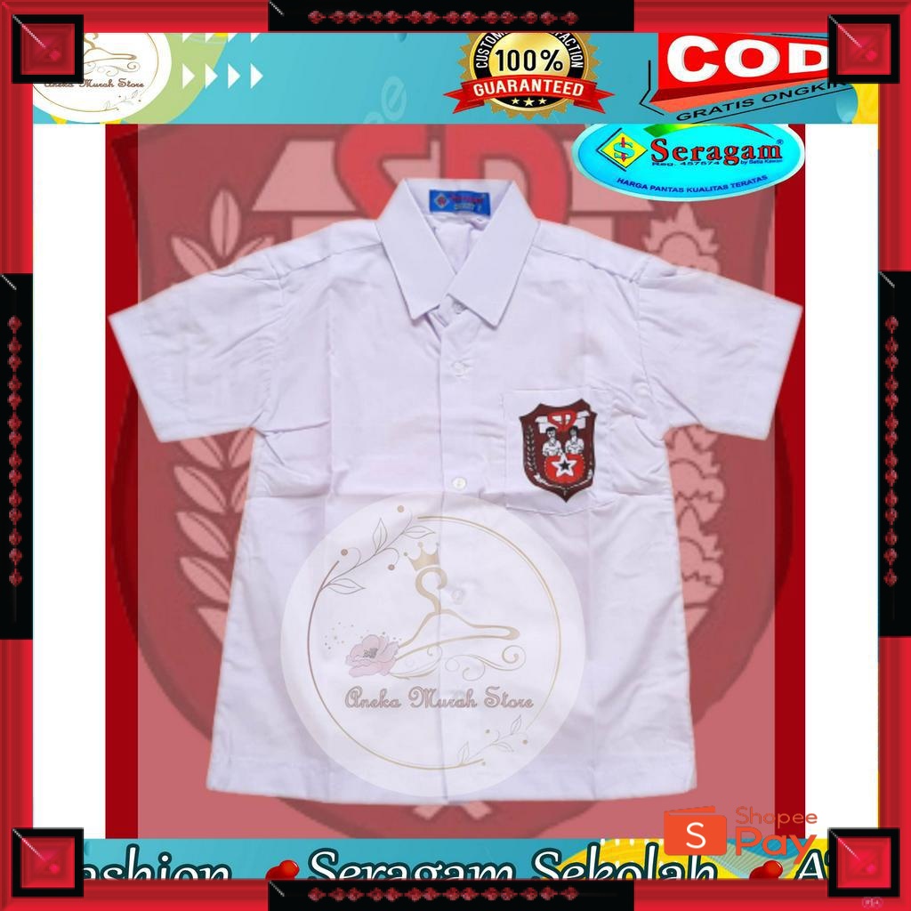 12.12 SERAGAM SALE / Baju Seragam Sekolah SD Lengan Pendek Merek Seragam Dan Winda Seragam, Seragam 