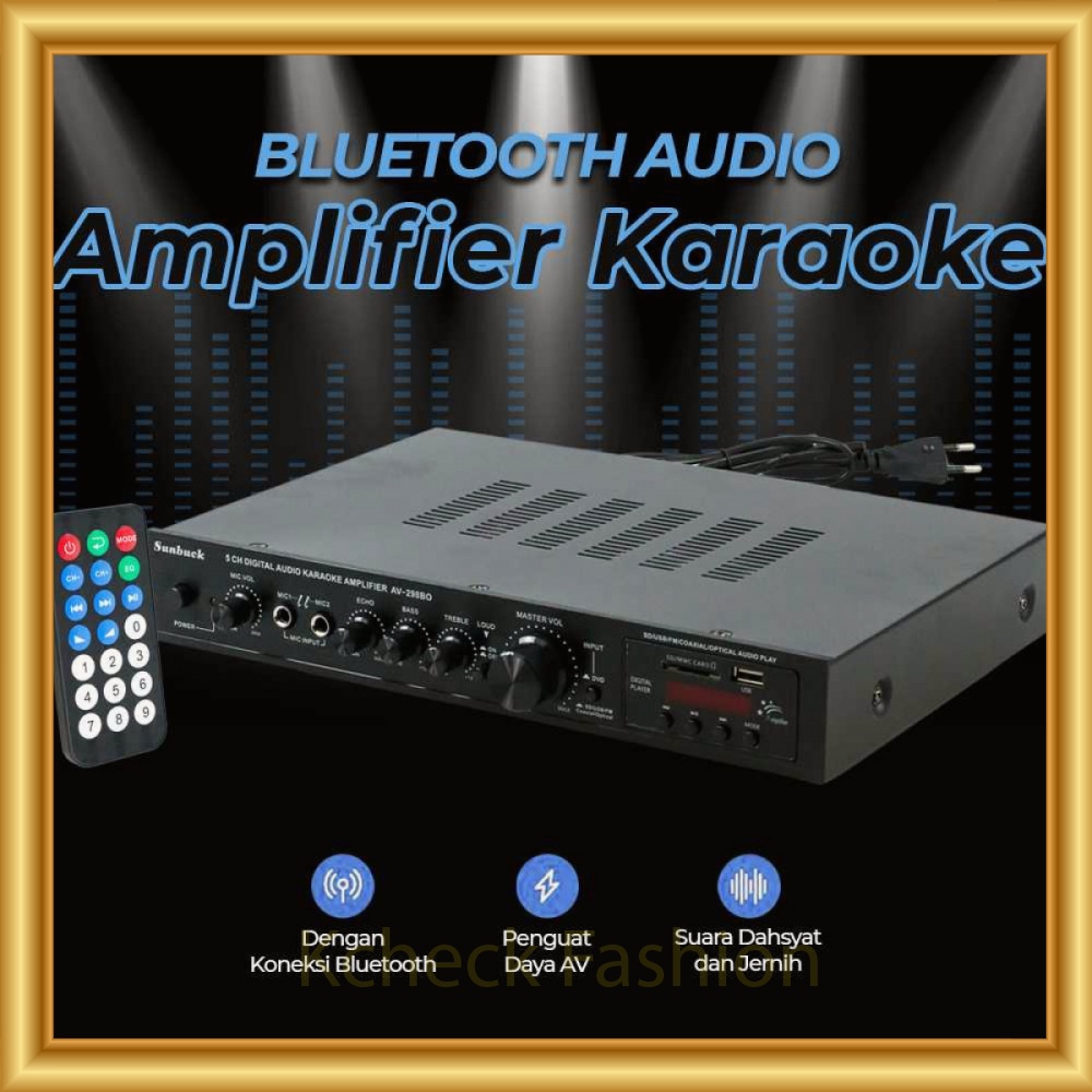 Bluetooth Audio Amplifier Karaoke Support Coaxial Optical -PA956
