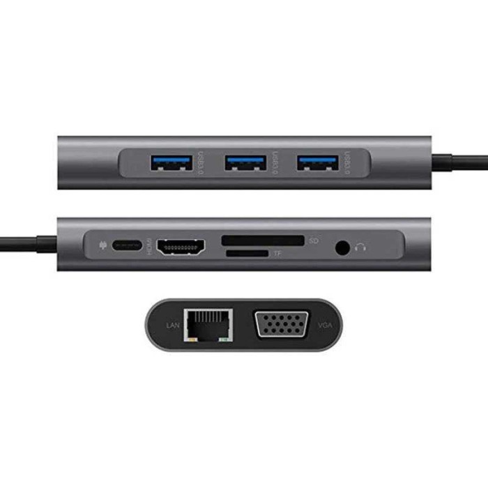 USB Hub Type C ALL In ONE 3.0 LAN VGA HDMI 10in1