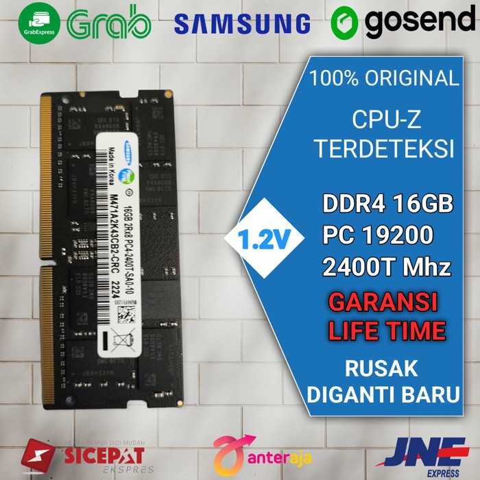 RAM LAPTOP SAMSUNG DDR4 16GB 2400T/19200MHz SODIMM - 16GB SAMSUNG