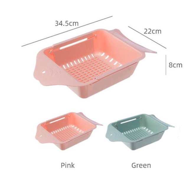 Keranjang Penyaring Buah Sayur Wastafel Samono SDB01 Drain Basket Adjustable Multifungsi -missbejogrosir