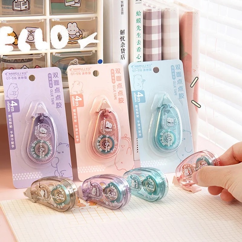 

Glue Tape Roll 4M Double Tape Roller Tape Glue Super Kuat Tidak Beracun Lem Kertas Untuk Journaling Lem Titik DIY Perlengkapan Alat Tulis Kantor Pita