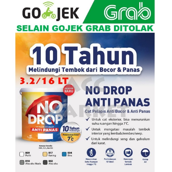 Gojek No Drop Anti Panas Bocor Waterproofing Cat Tembok Atap