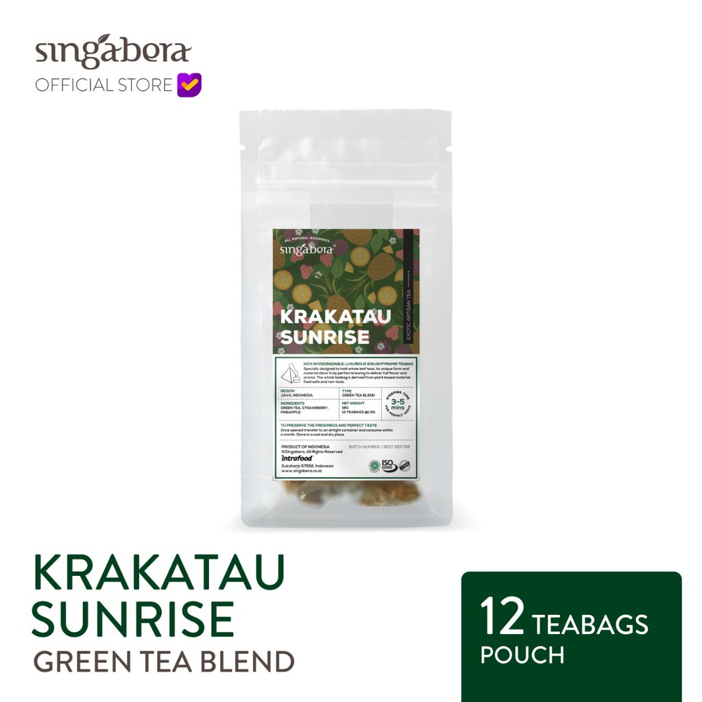 

COD Singabera Tea & Tisane Krakatau Sunrise – Green tea Blend– 12 teabag
