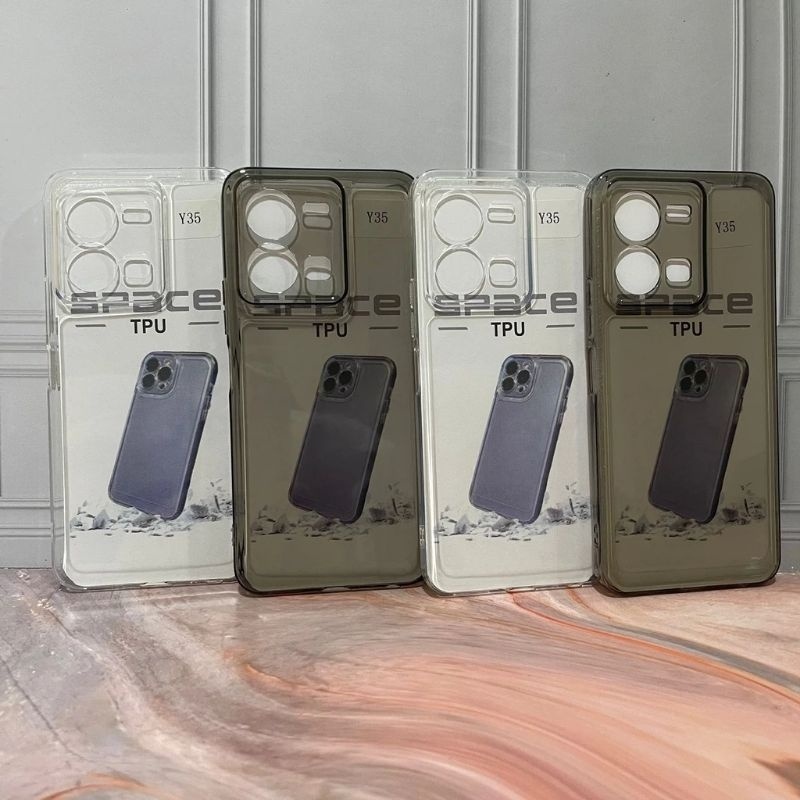 SoftCase  VIVO Y35 Silikon Bening Transparan Pelindung belakang HP