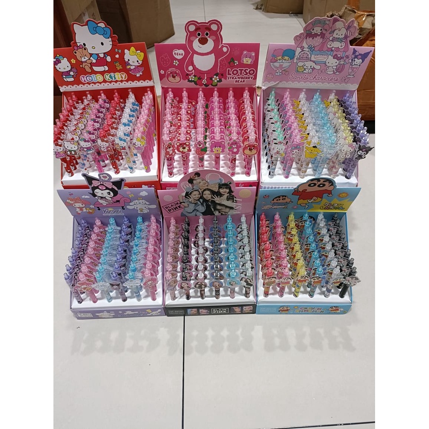 

GG PULPEN PENA GEL 0.5MM CETEK TINTA HITAM MOTIF CANTIK BLACKPINK SANRIO KUROMI HELLOKITTY SHINCAN LOTSO SUPER CUTE