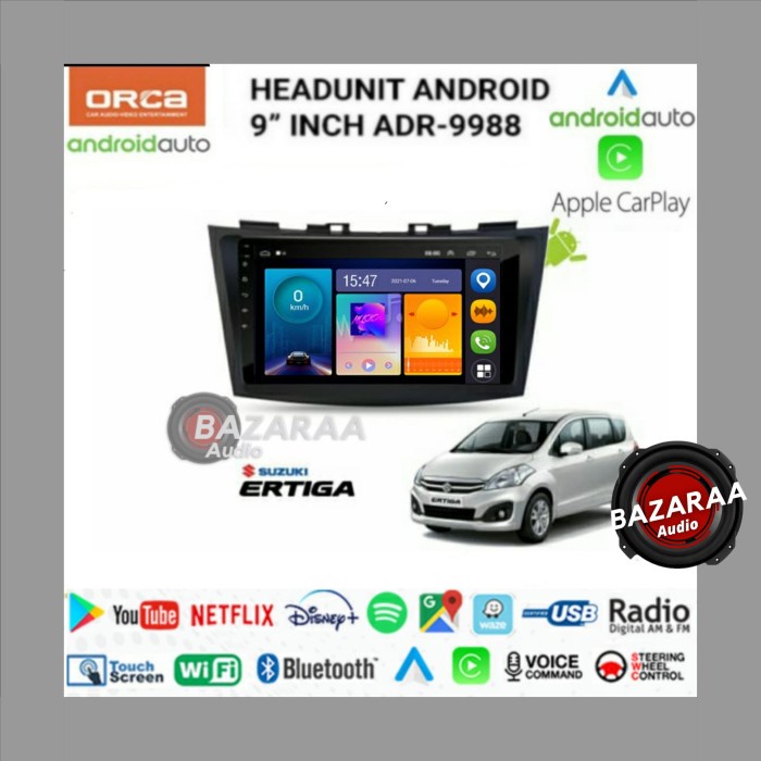 Head Unit Android ORCA 9 Inch ERTIGA Lama / SWIFT New Standard