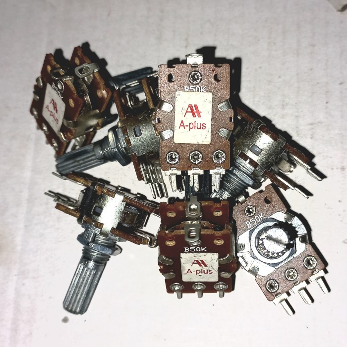 potensiometer stereo CT 50K potensio Aplus B50K 503 B503 B A PLUS a-plus