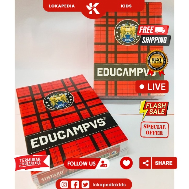 

BUKU TULIS CAMPUS 50 LEMBAR BOXY [10 BUKU]--var