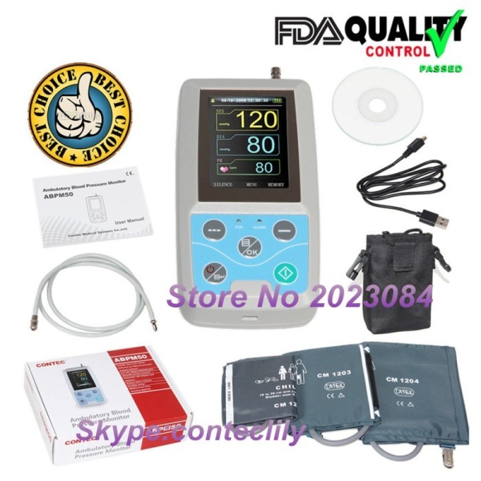 ABPM50 24 hours Ambulatory Blood Pressure Monitor Holter ABPM