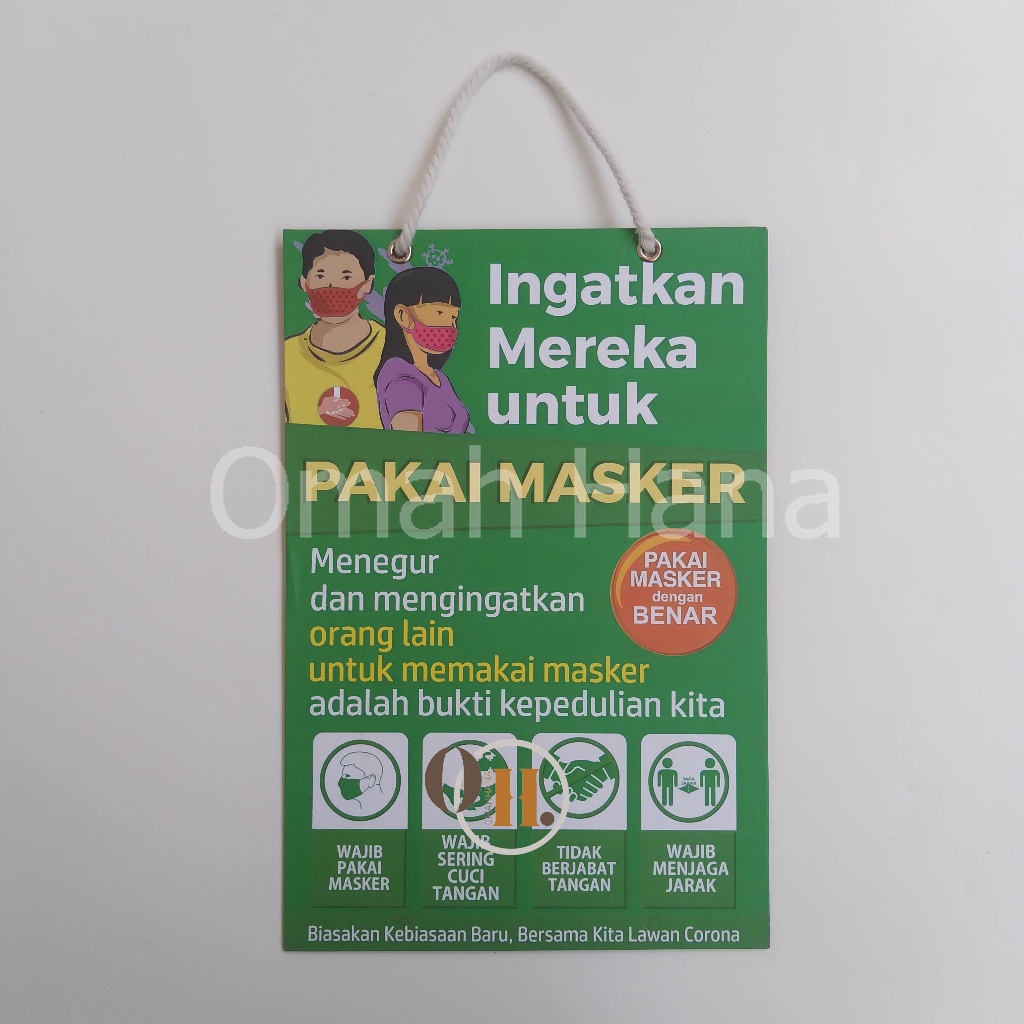 

Hard Poster Ingatkan Mereka Pakai Masker - C0vid-19 - Protokol Kesehatan - Corona