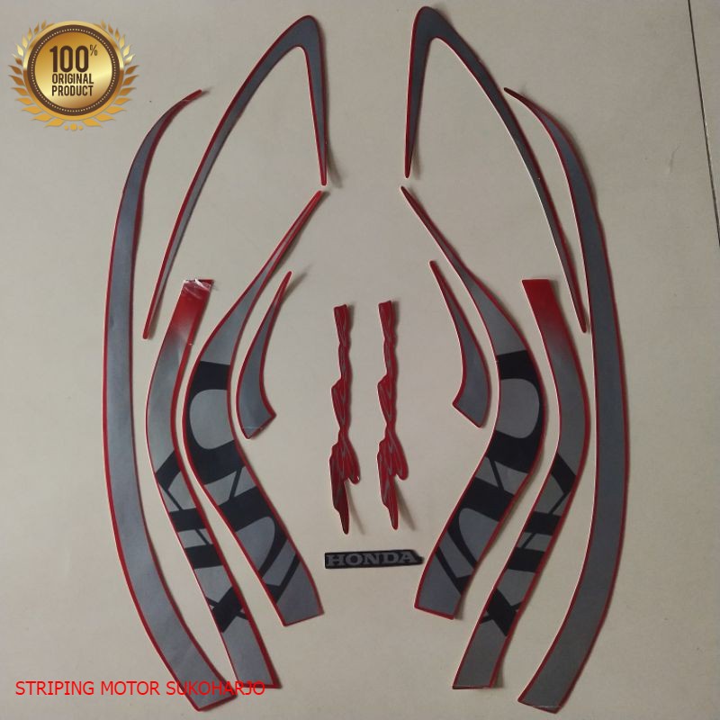 (ORI)  striping  honda scoopy 2021 merah kualitas original