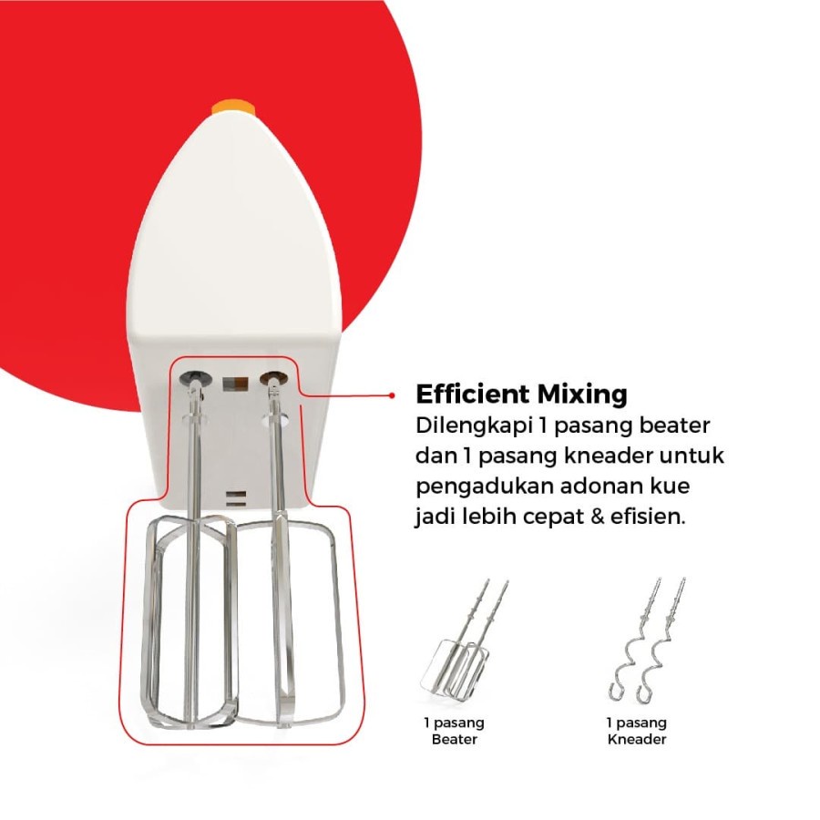 Maspion Handmix Mt 1150 - Hand Mixer Pengaduk Adonan Termurah Original/Mt 1150/Mt1150/Mt-1150