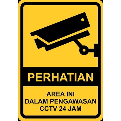 

Stiker vinyil area ini diawasi cctv 24jam ukuran 23x30