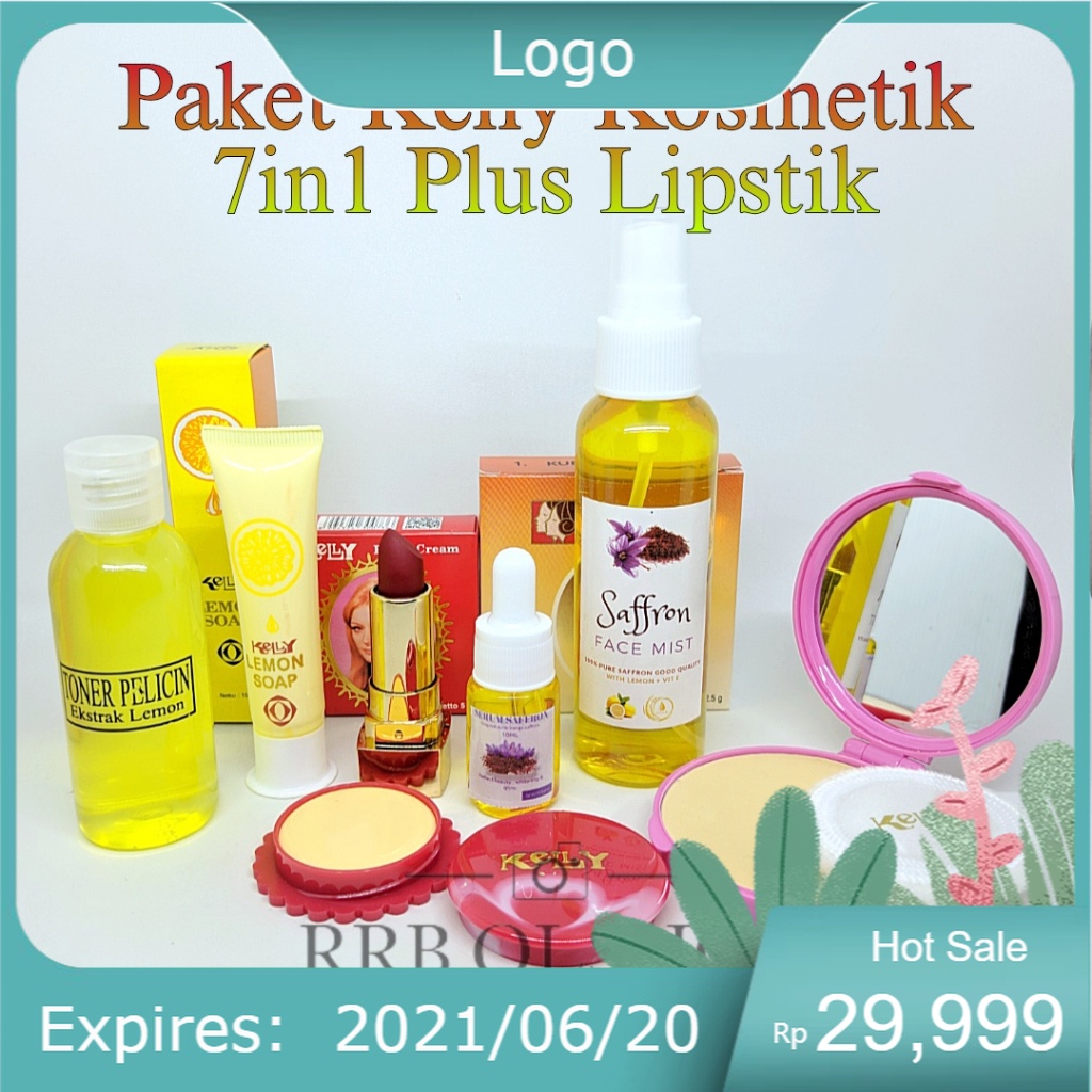 SLB - Paket Lengkap Kelly 3in1 Plus Lipstik - Serum - Toner & Spray - Pearl Cream Kelly 5gr + Kelly 