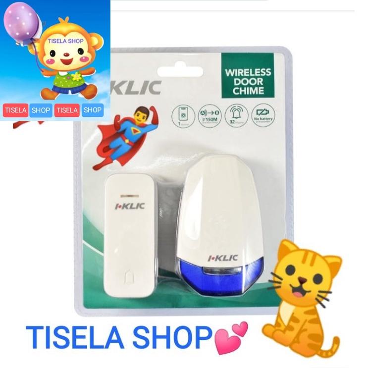 Original Bell Wireless i-klic nirkabel bel rumah kinetic mewah