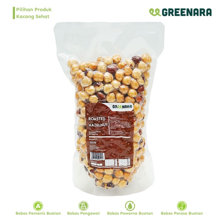 

[KUALITAS PREMIUM] Kacang Hazel Panggang 500gr / Roasted Natural Hazelnut Termurah