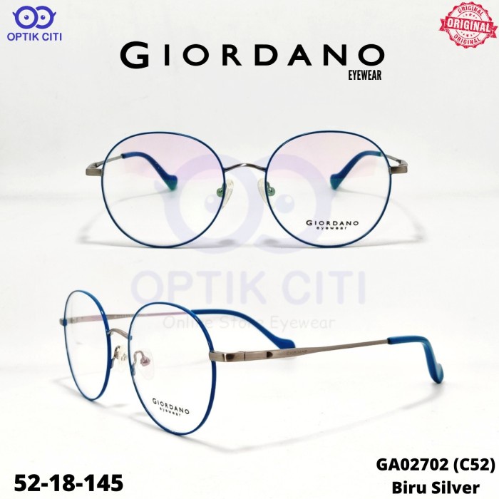 Frame Kacamata  Wanita Bulat GIORDANO GA 02702 Original