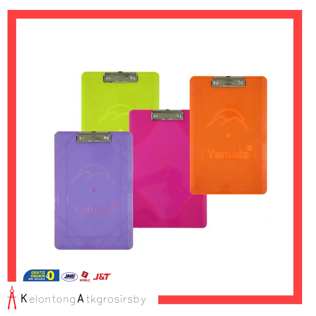 

Clipboard Bening Warna / Papan Jalan Yamata Folio F4