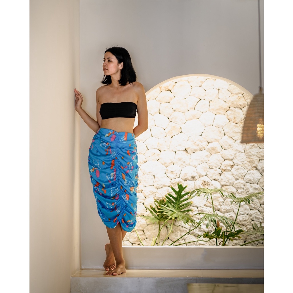 Calla The Label - Cat Blue Skirt.