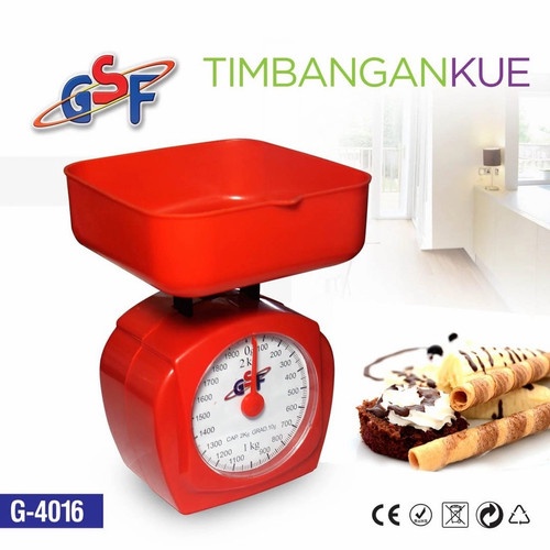 TIMBANGAN KUE SERBAGUNA MANUAL GSF TIMBANGAN KUE 2KG TIMBANGAN DAPUR MANUAL KITCHEN SCALE TIMBANGAN 