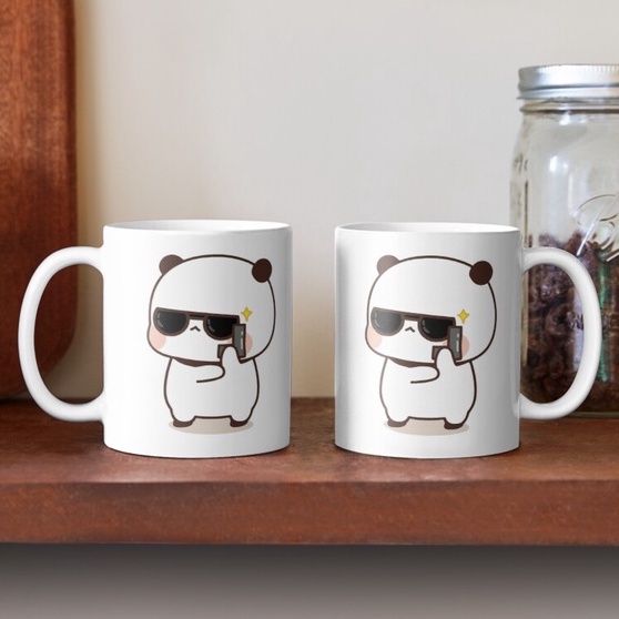 Gelas Hadiah | Mug Gelas Cute Panda Bear Funny Panda Bear Gun