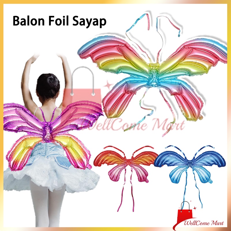 Balon Kupu-Kupu Sayap / Balon Sayap Kupu-Kupu / Balon Foil Sayap