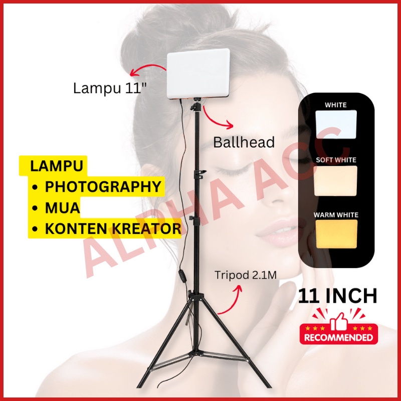 [PAKET] TRIPOD 2 METER + LAMPU FOTOGRAFI PL-26 11 INCH LAMPU MUA FOTO STUDIO KONTEN KREATOR LIVESTRE