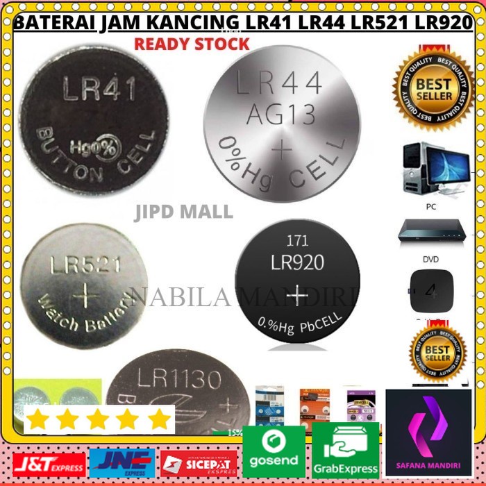 Baterai Jam Kancing Serbaguna LR41 LR44 LR521H LR920H LR1130 1 PCS 111
