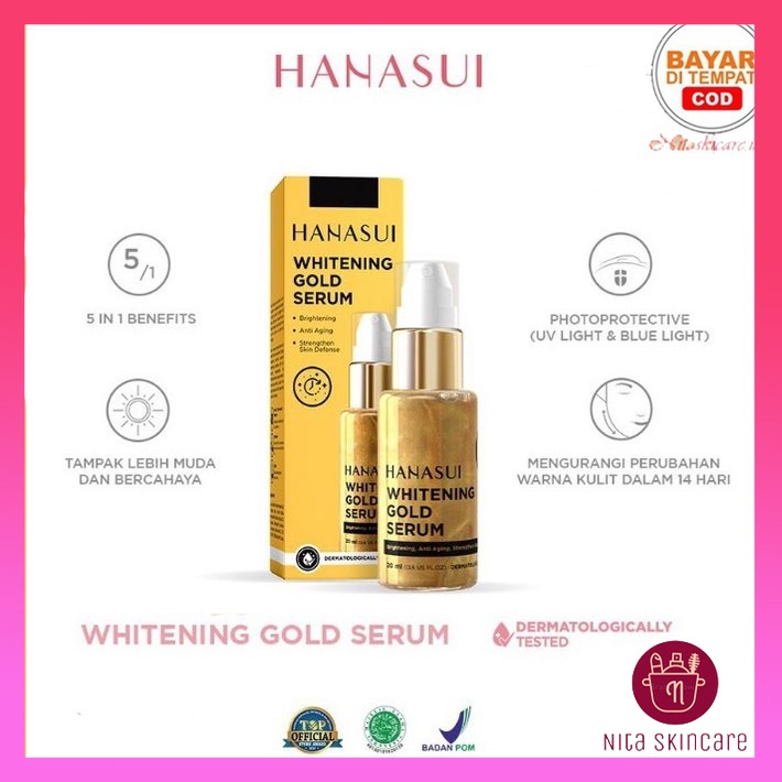 New Hanasui Serum Whitening Gold BPOM By Jaya Mandiri Serum Wajah Hanasui Gold