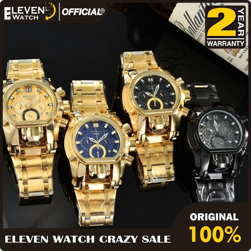 [Promo] Jam Tangan Pria Invicta Bolt Zeus Dual time Stainless Steel Strap Original BM Garansi 2 Tahu