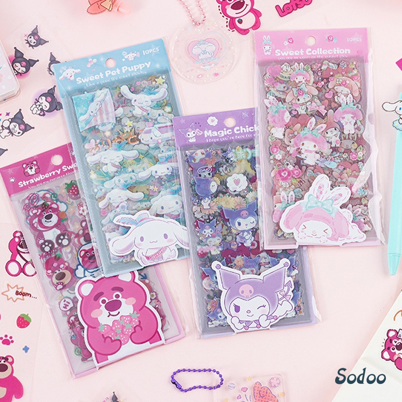 

Tahan air transparan Stiker PVC Sanrio Kartun Stiker kreatif anak -anak - SO