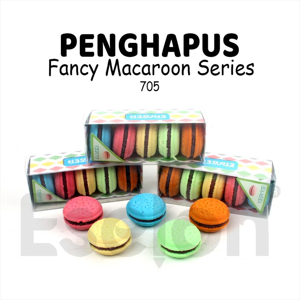 

[ES.JKT] 1 Pak Eraser Macaroon Fancy/ 1set Isi 5 Penghapus MACAROON 705