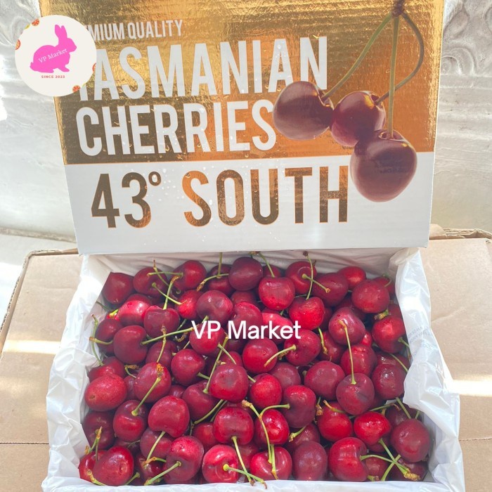 

Cherry Tasmanian 43 South Manis Size 32-34 | Buah Ceri Tasmanian 2kg