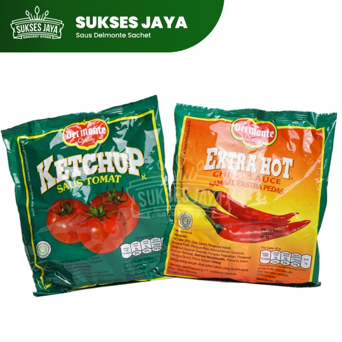 

Saus Tomat Saus Extra Hot Delmonte Saschet