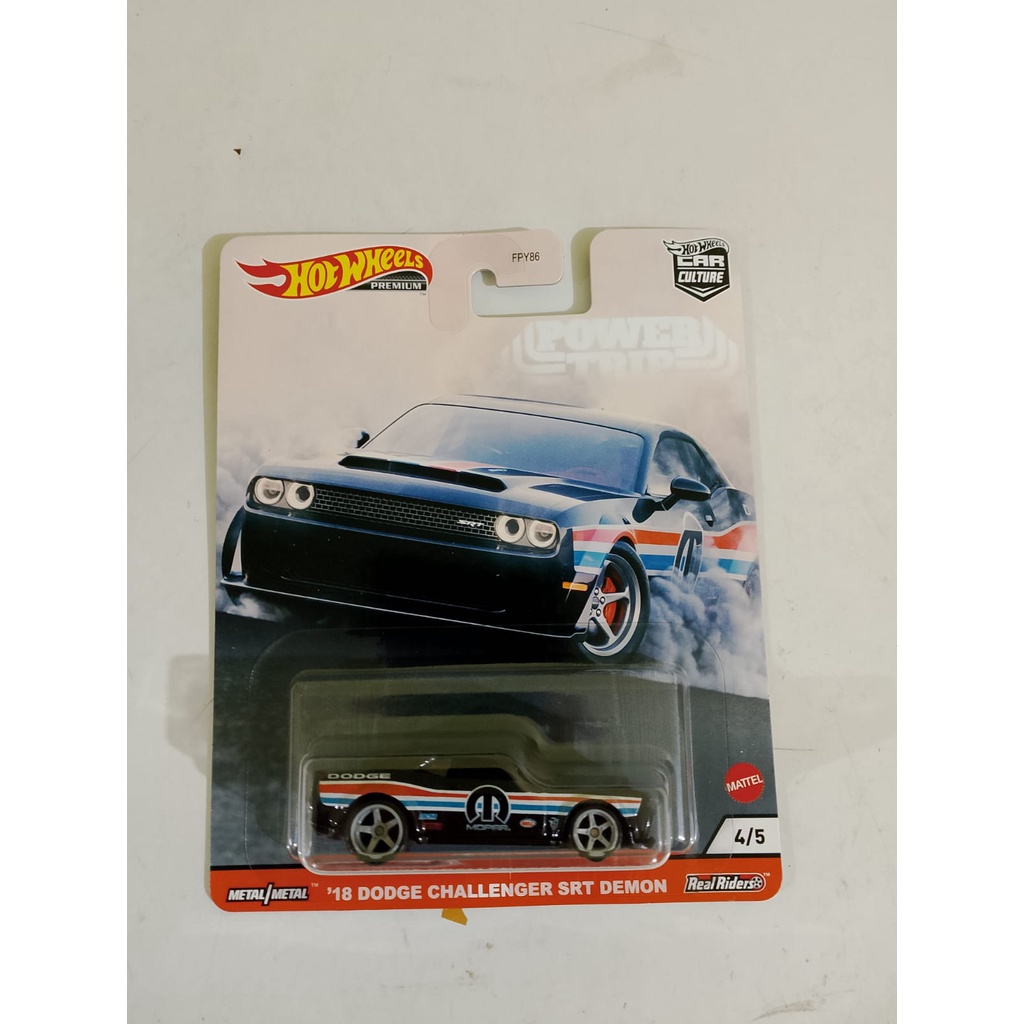 HOTWHEELS PREMIUM POWER STRIP DODGE CHALLENGER HITAM FREE PROTECTOR