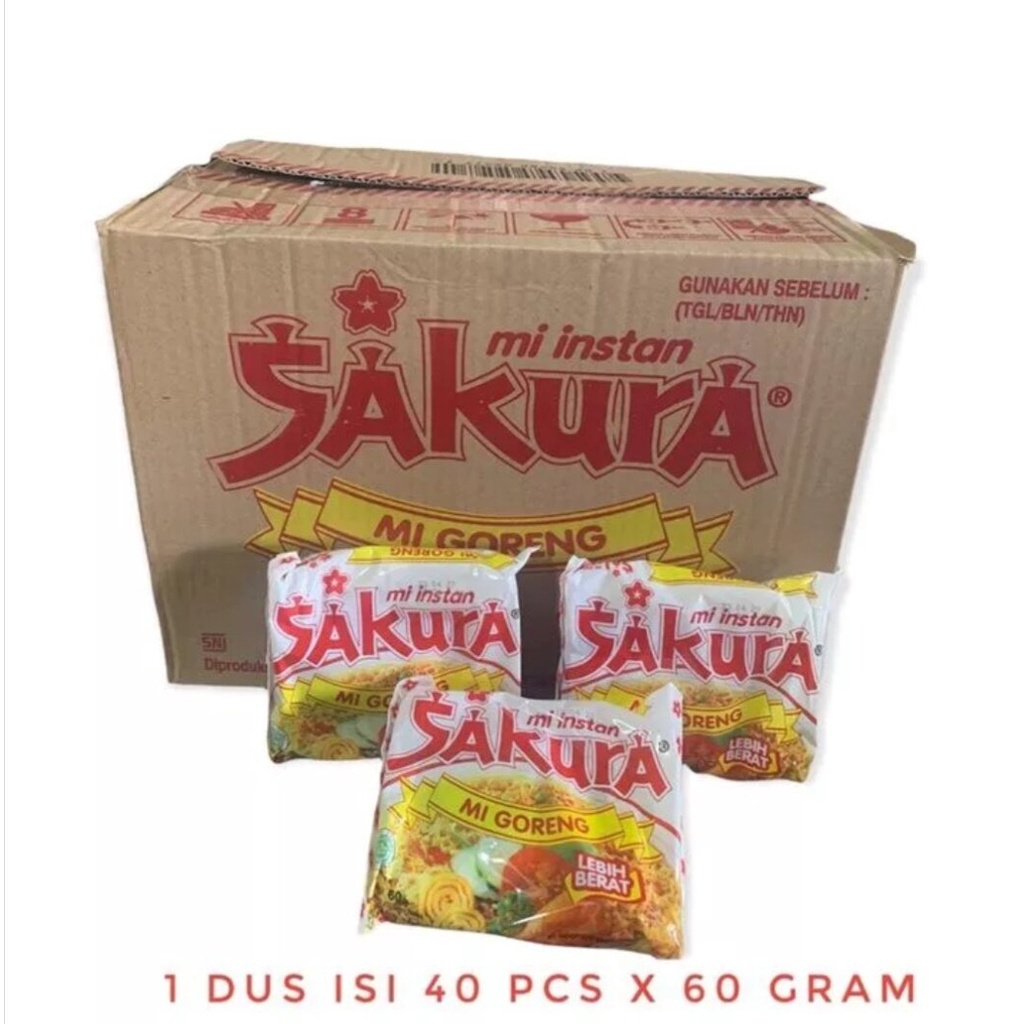 

Mie goreng instan sakura dus MIE INSTAN PER DUS