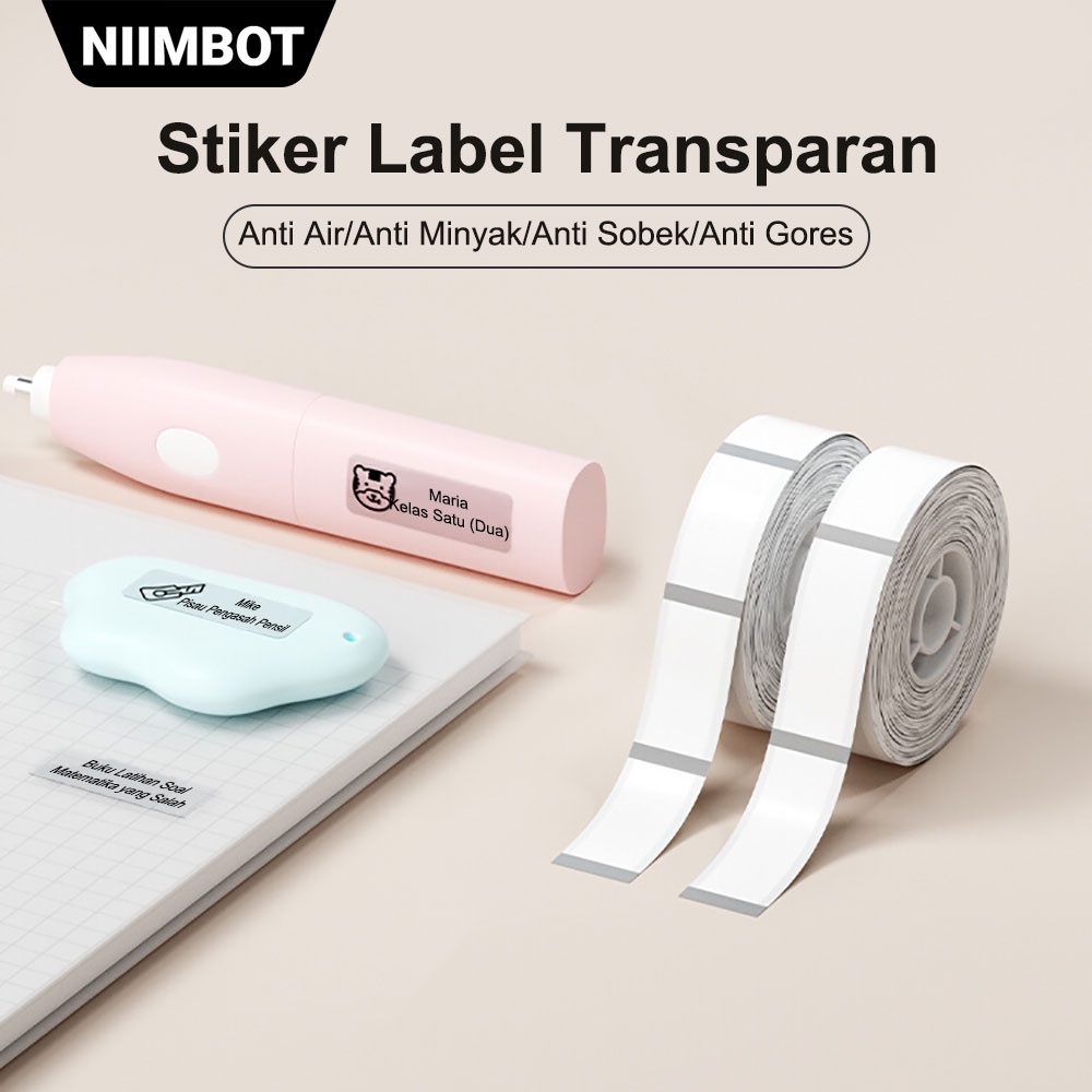 

NIIMBOT D11/D110/D101 Label Stiker Transparan Label Harga Kertas Label Rumah Tangga Stiker Nama