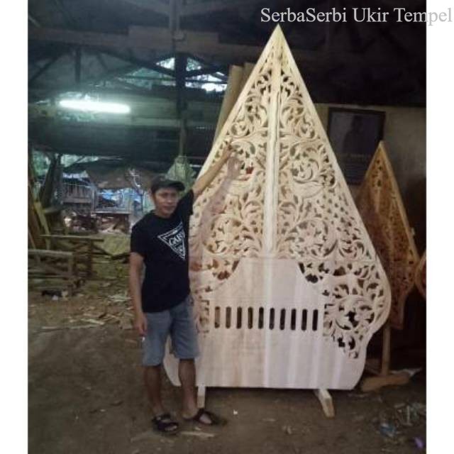 Gunungan Wayang Kayu Ukir Dekorasi Pelaminan Jujur Barokah Limited Termurah