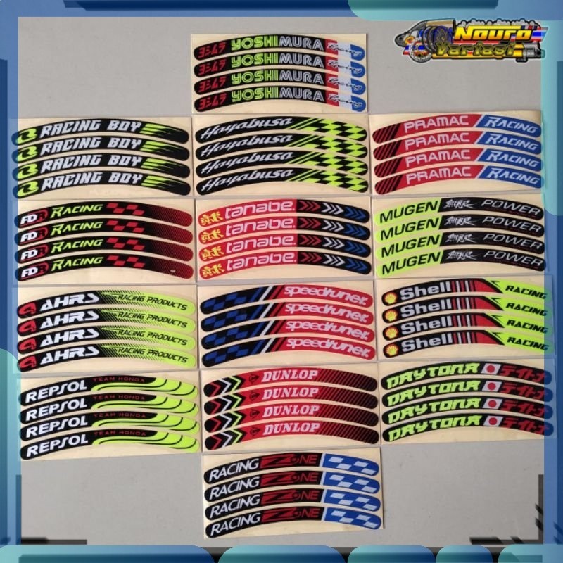 Sticker stiker print cutting list velg yoshimura bagus