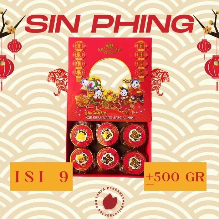 

Kue Keranjang isi 9 Sin Phing / Dodol Cina isi 9