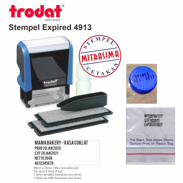 

Stempel EXPIRED dengan kode produksi atau format lain yang fleksibel - Kecil 4911