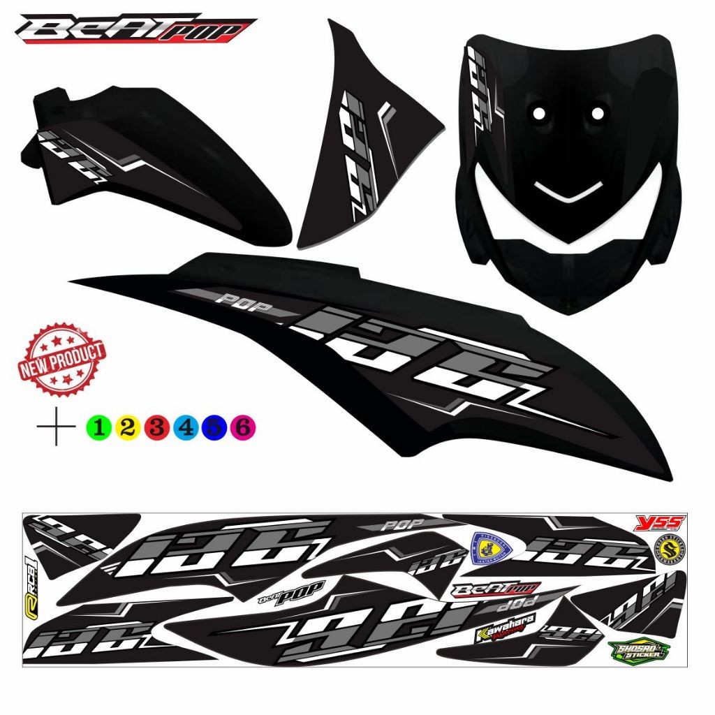 STRIPING BEAT POP NEW / VARIASI POLET STIKER BEAT POP VARIASI STIKER MOTIF