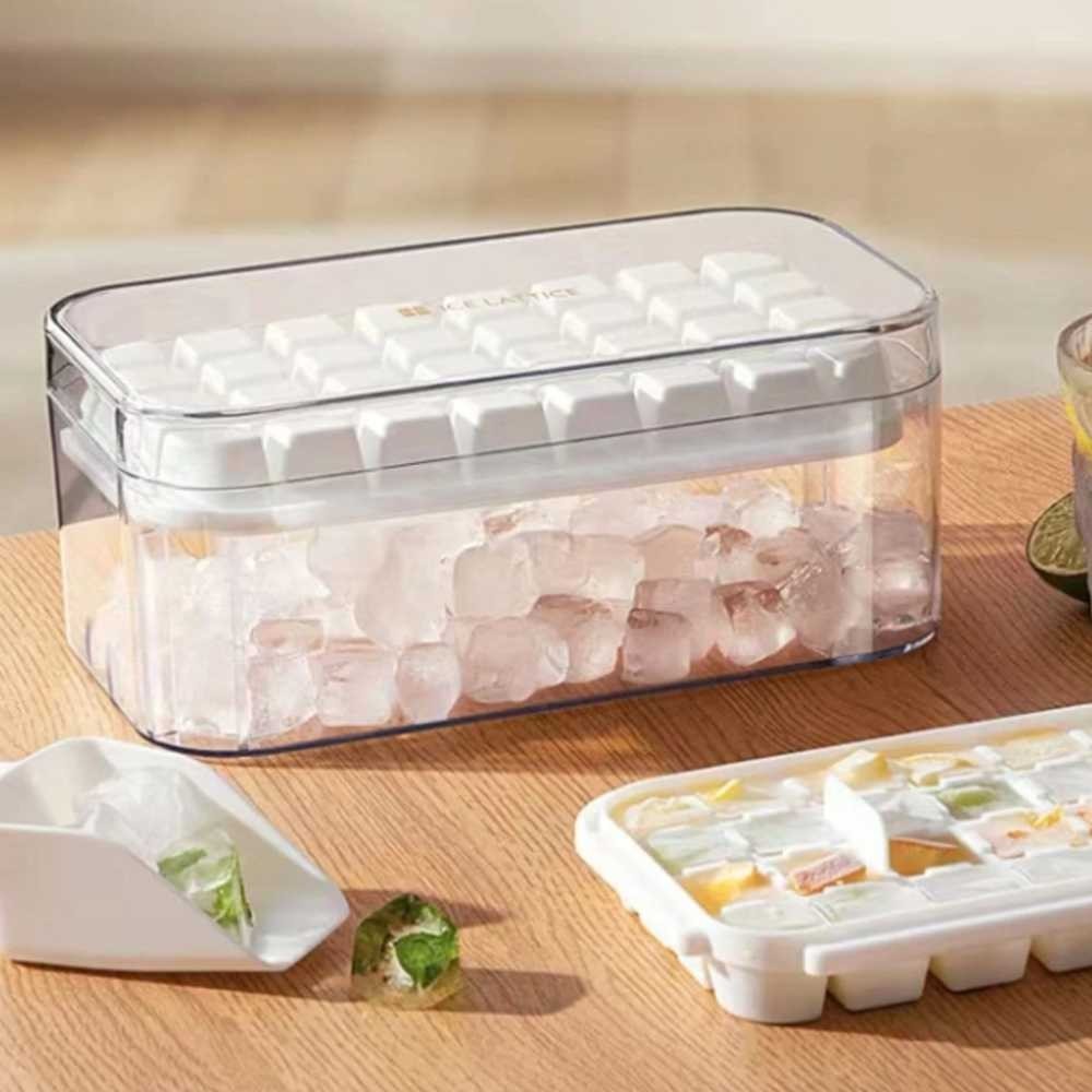 ICE LATTICE Cetakan Es Batu Jelly Kotak 32 Grid Tray 2 PCS with Box - EV-64   [ I K F Store ]