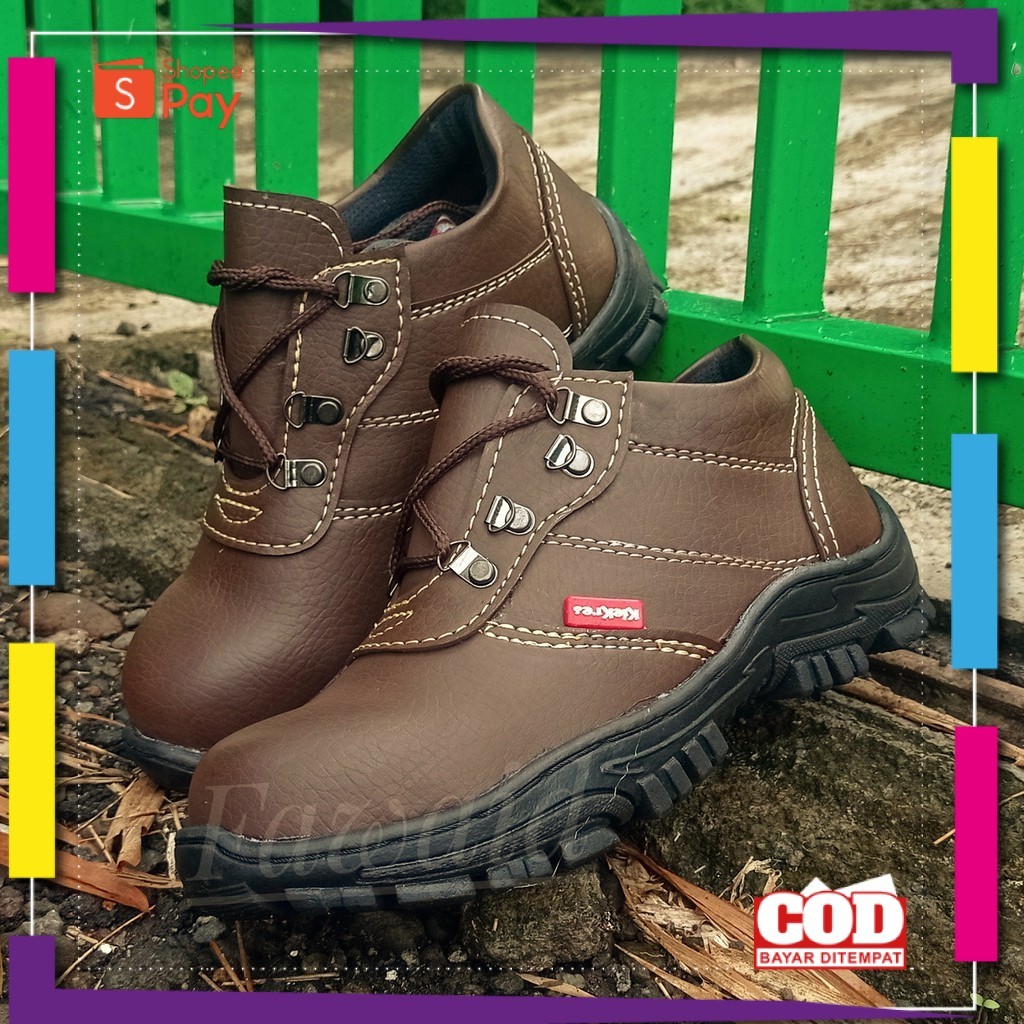 [PREMIUM ORIGINAL] Sepatu Safety King Kickers Terbaru Kulit Omega Kerja Kitchen Proyek Pabrik Tourig