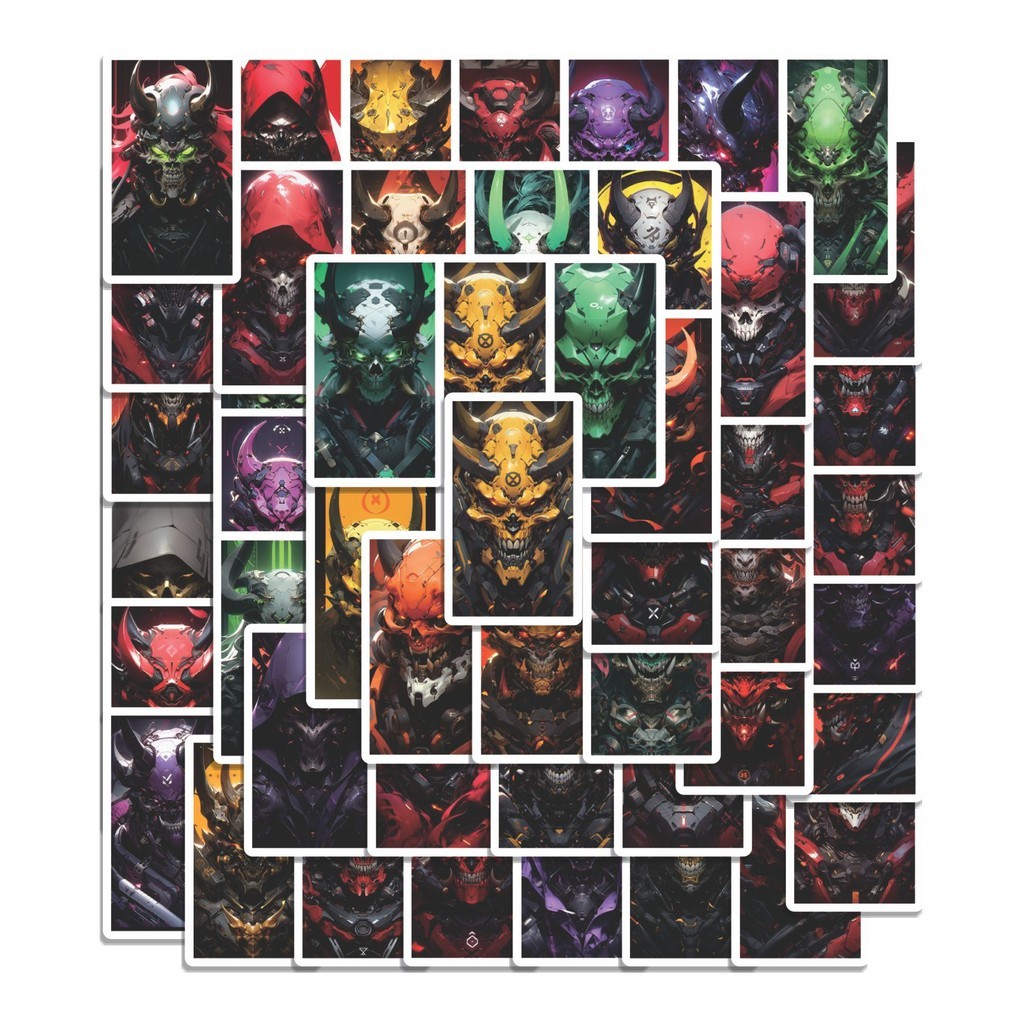 

COD 50 Pcs Stiker MECHA SERIES SKULL VERSION 01 Lucu Anti Air Untuk Dekorasi Notebook Sepeda Skateboard Handphone DIY