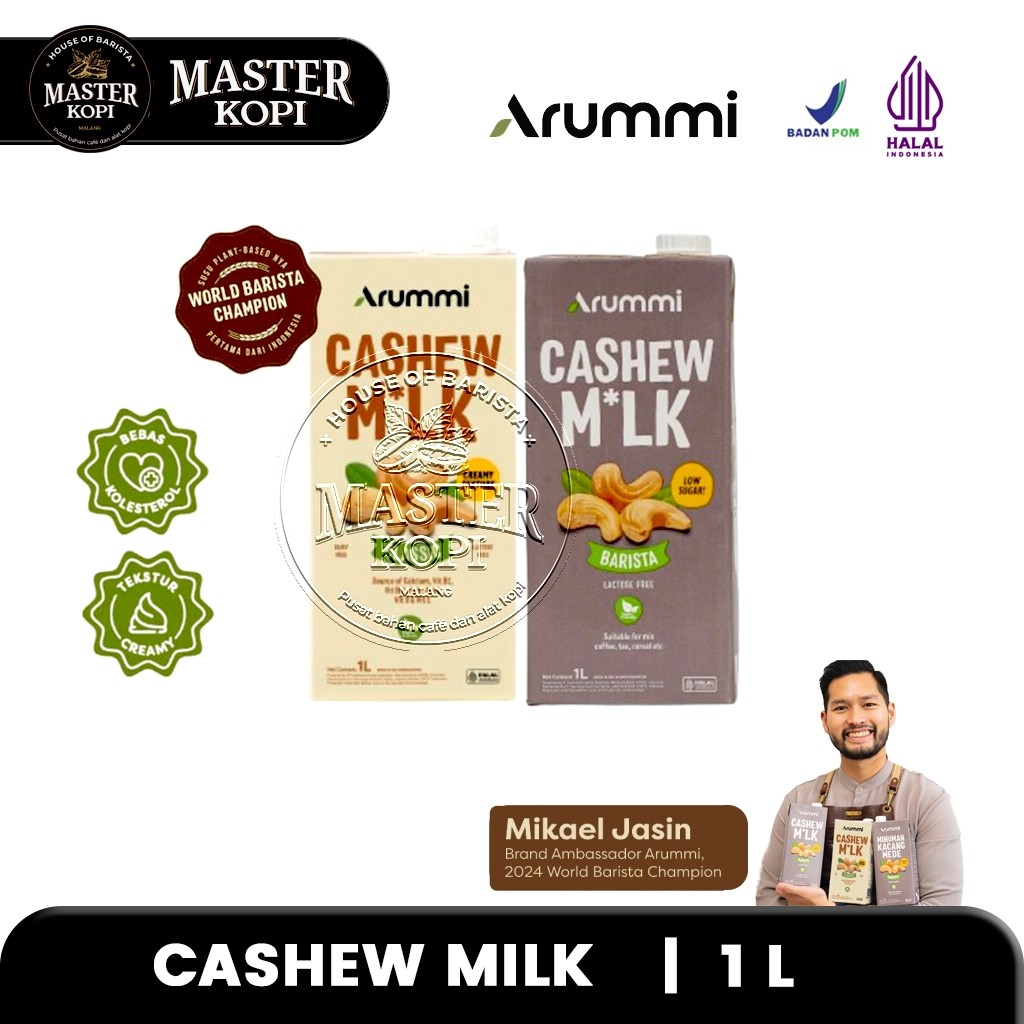 

Cashew Milk 1 Liter ARUMMI Susu Kacang Mede Barista / Classic